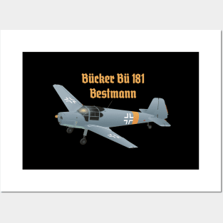 Bücker Bü 181 German WW2 Airplane Posters and Art